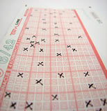 lottery pattern on entry ticket